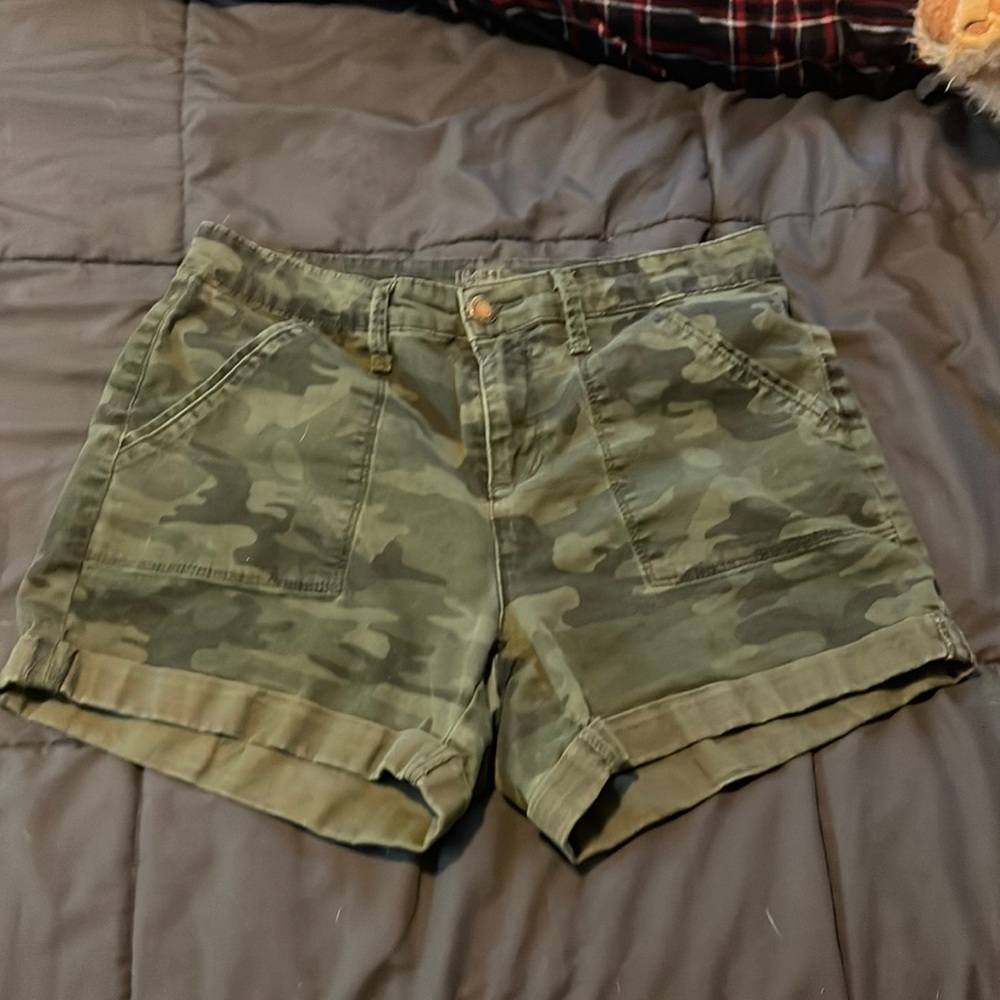 Camo Cargo jean shorts